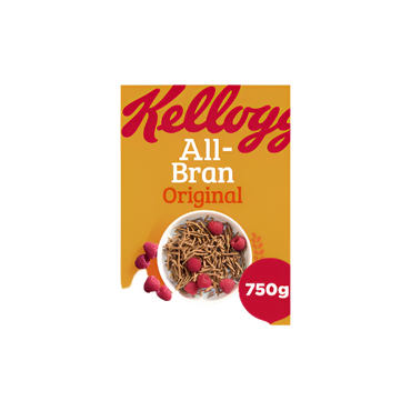 Kellogg's All-Bran Original Cereal 750g – high-fibre wheat bran flakes